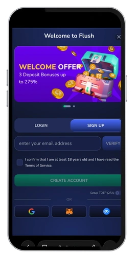 Flush Casino register